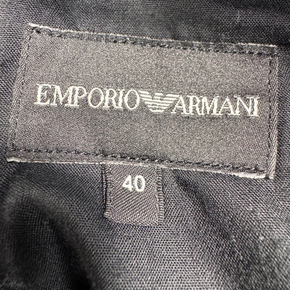 Emporio Armani Mens‎ Size 40 Black Wool Blend Dress Pants Size 40 - Picture 9 of 10